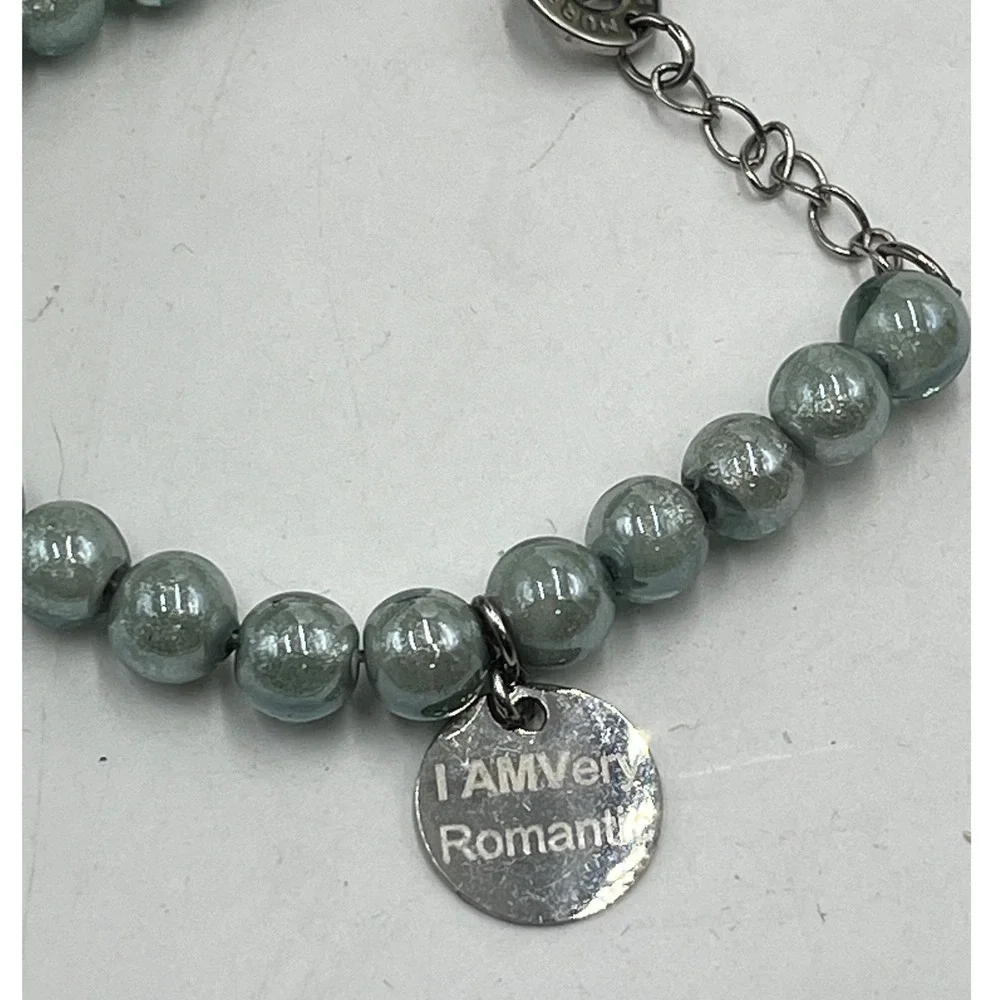 Antica‎ Murrina Venezia Gray Pearl Murano Glass I am Very Romantic Bracelet